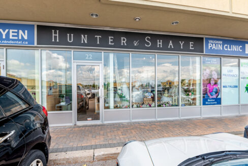 Sale of Business - Hunter & Shaye at 3175 Rutherford Rd 22, in Vaughan. Presented by Dawna Borg, Broker and Pravisha Nagarettnam, Sales Representative at RE/MAX Premier Inc., (416) 987-8000