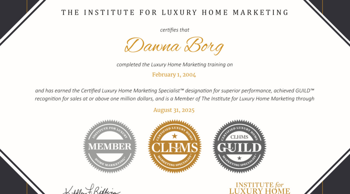 Celebrating Over 20 Years as a Certified Luxury Home Marketing Specialist Dawna Borg, Broker at RE/MAX Premier Inc., Brokerage (416)987-8000