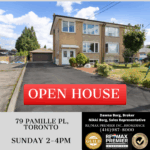 Open House 79 Pamille Pl, Toronto Sun August 31 from 2-4 pm
