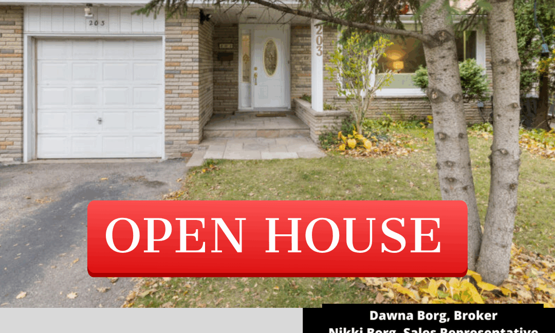 Open House 203 Martin Grove Rd, Toronto. Sat and Sun November 8/9 from 2-4pm Presented by Dawna Borg, Broker and Nikki Borg, Sales Representative at RE/MAX Premier Inc., Brokerage (416)987-8000